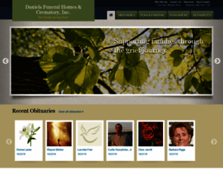 danielsfuneralhome.com screenshot