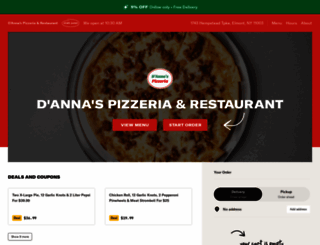 dannaspizza.com screenshot