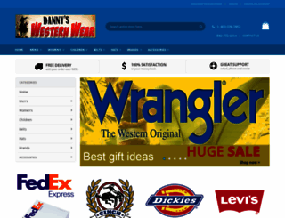 dannyswesternwear.com screenshot