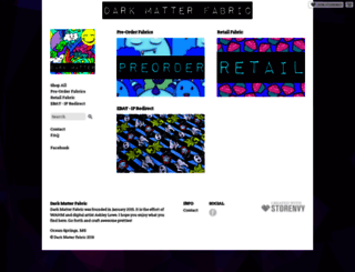 darkmatterfabric.storenvy.com screenshot
