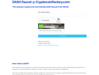 dash.cryptocoinfactory.com screenshot