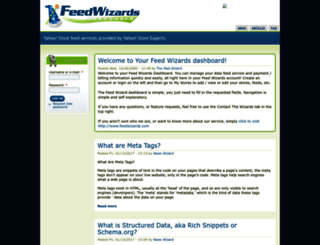 dashboard.feedwizards.com screenshot