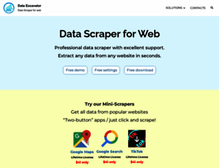 data-excavator.com screenshot