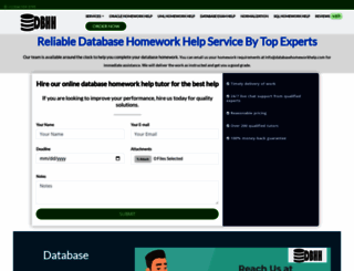 databasehomeworkhelp.com screenshot