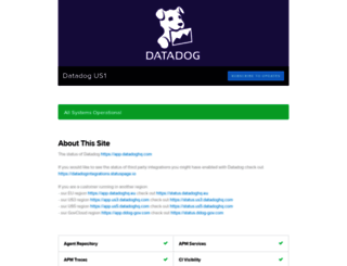 datadog.statuspage.io screenshot