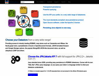 datanucleus.org screenshot