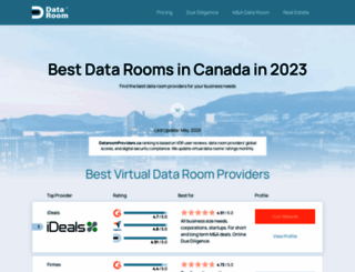 dataroomproviders.ca screenshot