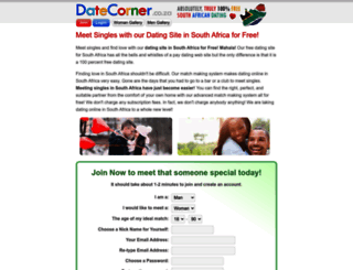 datecorner.co.za screenshot