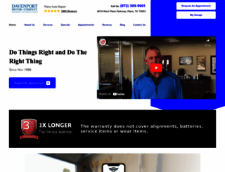 davenportmotorco.com screenshot