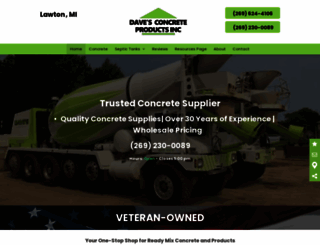 davesconcreteinc.net screenshot