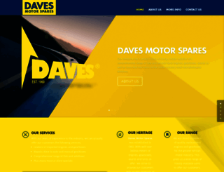 davesmotorspares.co.za screenshot