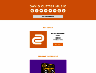 davidcuttermusic.com screenshot