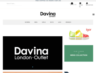 davinashoes.co.uk screenshot