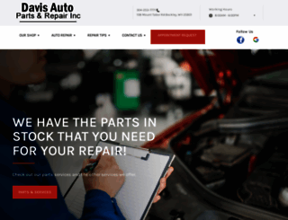 davisautopartsandrepair.com screenshot