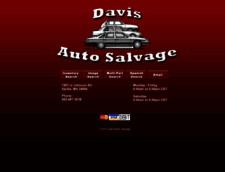 davisautosalvage.com screenshot