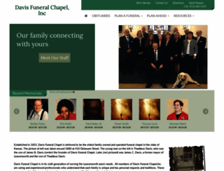 davisfuneralchapelinc.com screenshot