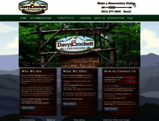 davycrockettcampground.com screenshot