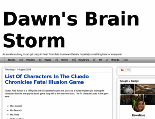 dawnsbrainstorm.blogspot.com screenshot