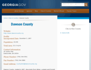 dawsoncounty.georgia.gov screenshot