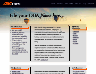 dbaform.com screenshot