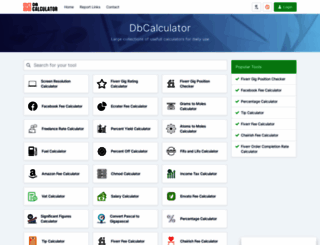 dbcalculator.com screenshot