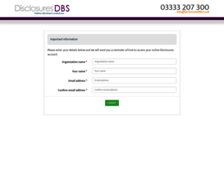dbs.disclosures.co.uk screenshot