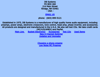 dbsystemsaudio.com screenshot