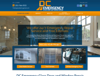 dcemergencyglassdoorandwindowrepair.com screenshot