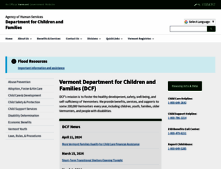 dcf.vermont.gov screenshot