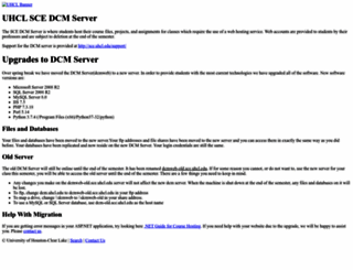 dcm.uhcl.edu screenshot