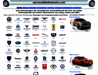 de.automobiledimension.com screenshot