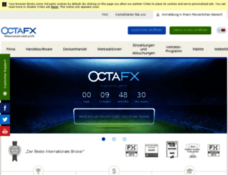 de.octafx.com screenshot