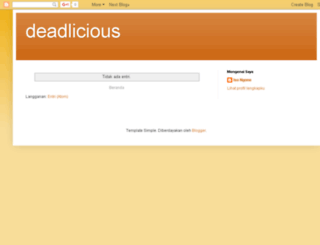 deadlicious.blogspot.com screenshot
