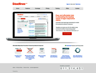 deadlines.com screenshot