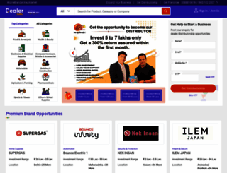 dealer.franchiseindia.com screenshot