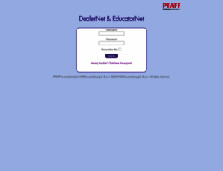 dealer.pfaff.com screenshot