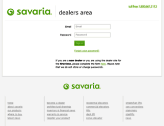 dealers.savaria.com screenshot