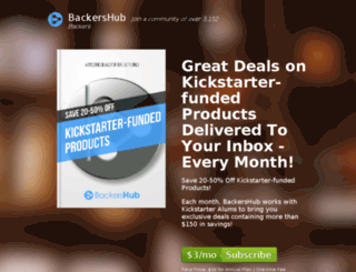 deals.backershub.com screenshot