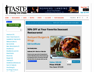 deals.tasteoftheseacoast.com screenshot