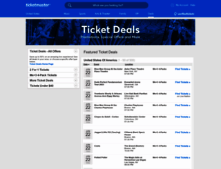 deals.ticketmaster.com screenshot