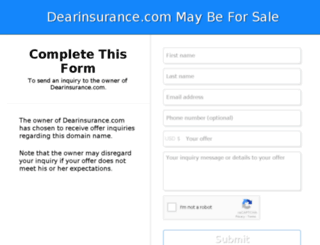 dearinsurance.com screenshot