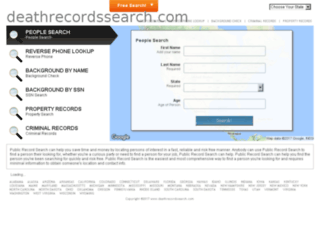 deathrecordssearch.com screenshot