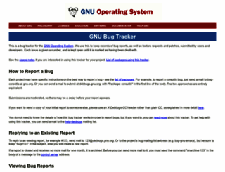debbugs.gnu.org screenshot