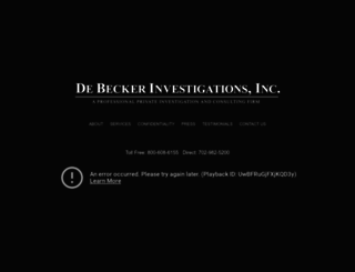 debeckerinvestigations.com screenshot