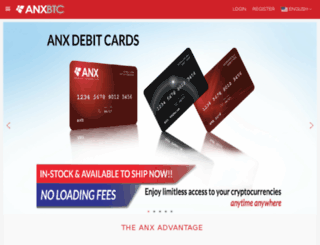 debitcard.anxintl.com screenshot