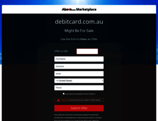 debitcard.com.au screenshot