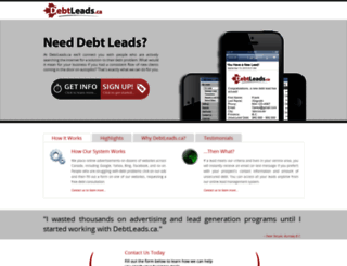 debtleads.ca screenshot