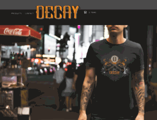 decayclothing.com screenshot