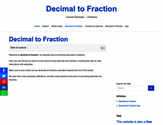 decimaltofraction.net screenshot