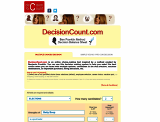 decisioncount.com screenshot